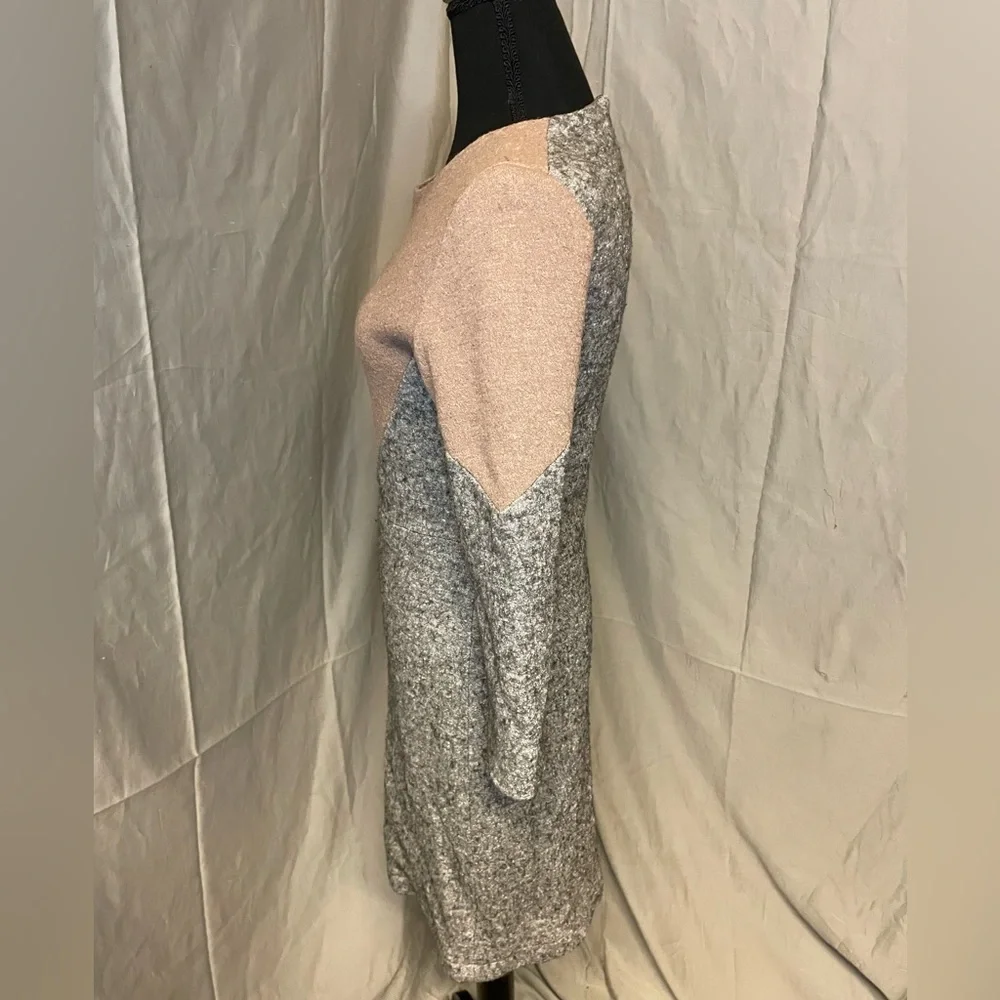 Dagg & Stacey Chic Long Sleeve Wool Blend Dress in Pink and Gray - Picture 5 of 8